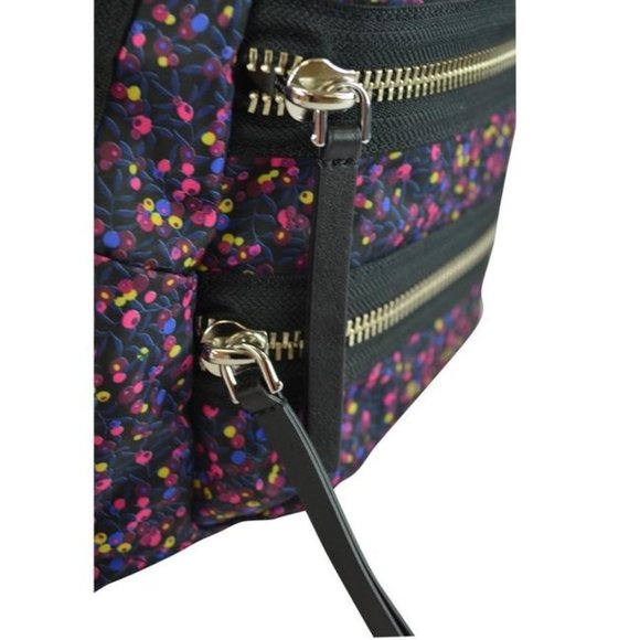 Mixed Berries Print Blue Nylon Backpack main image 5